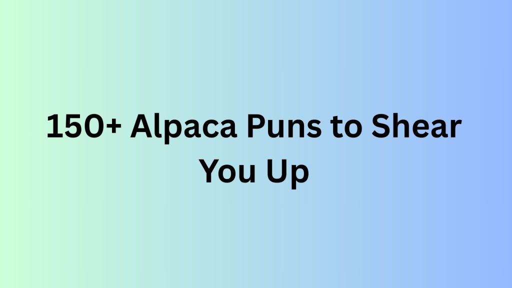 Alpaca Puns