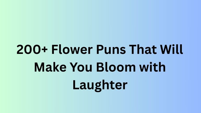 Flower Puns