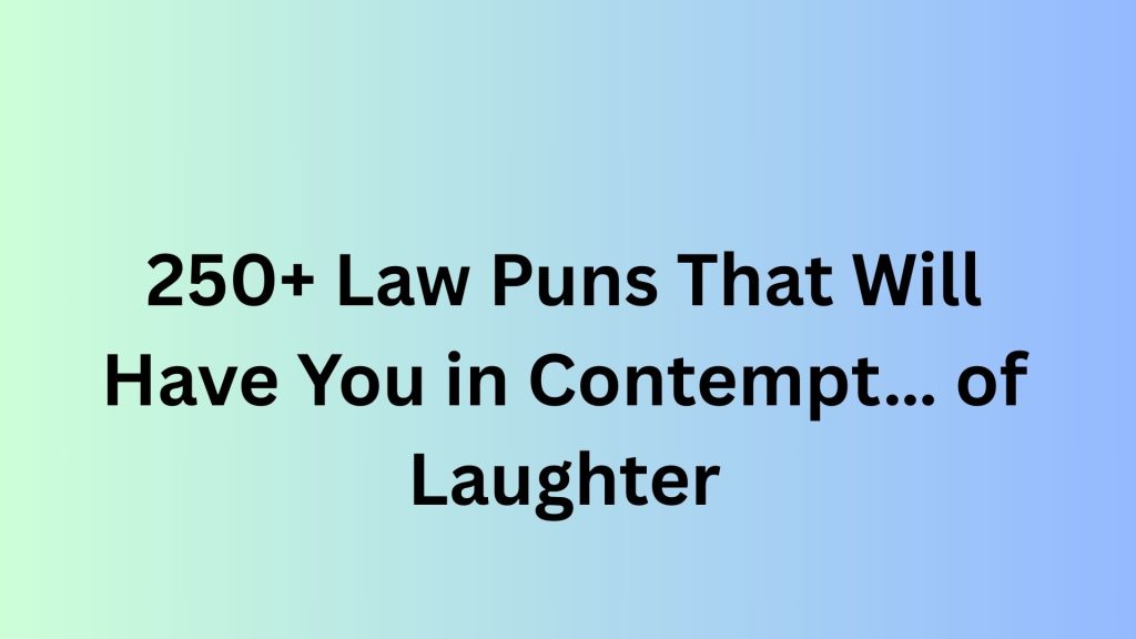 Law Puns