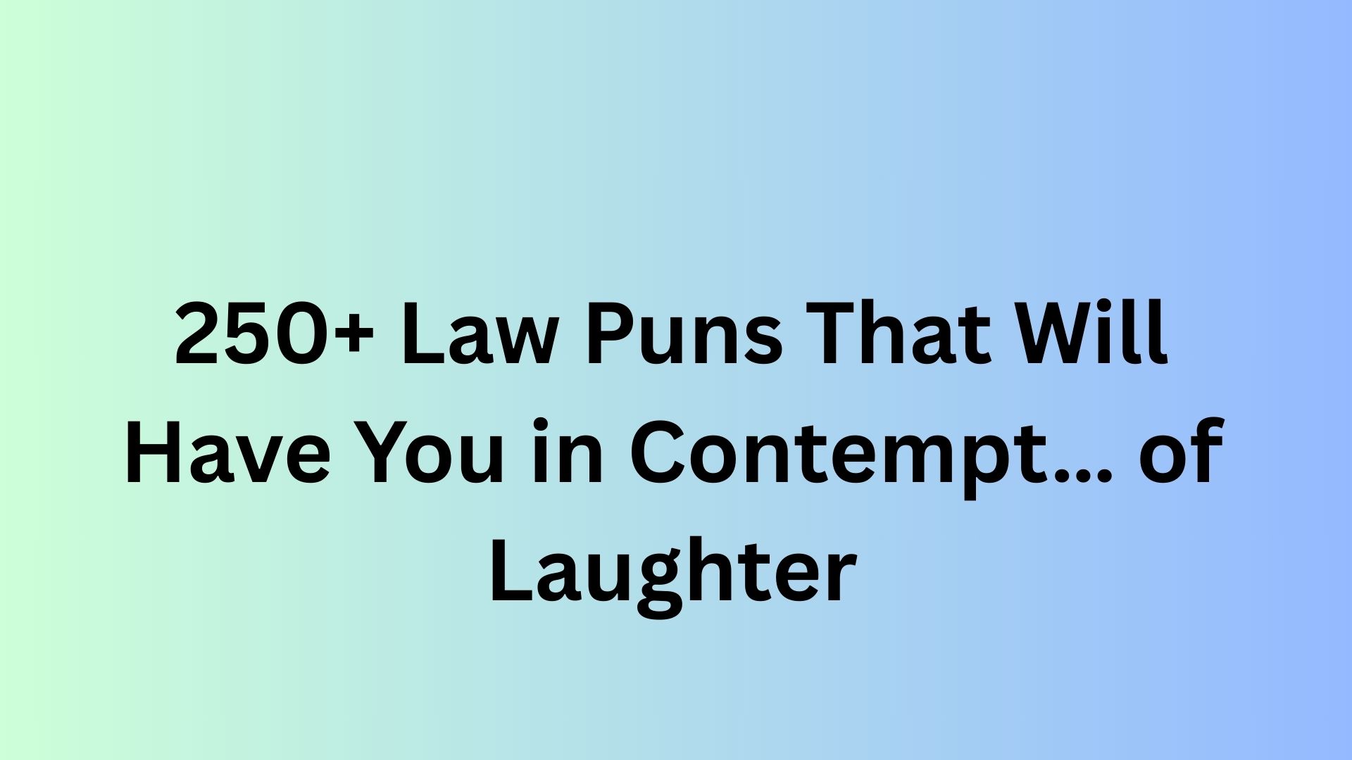 Law Puns