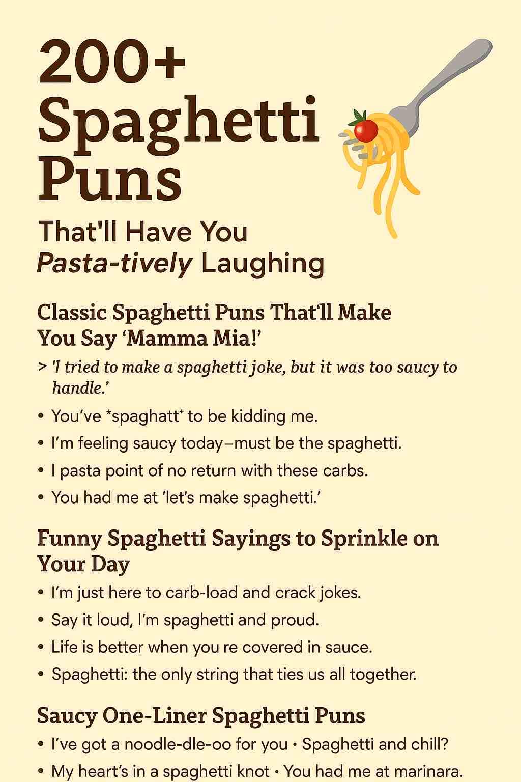 Spaghetti Puns