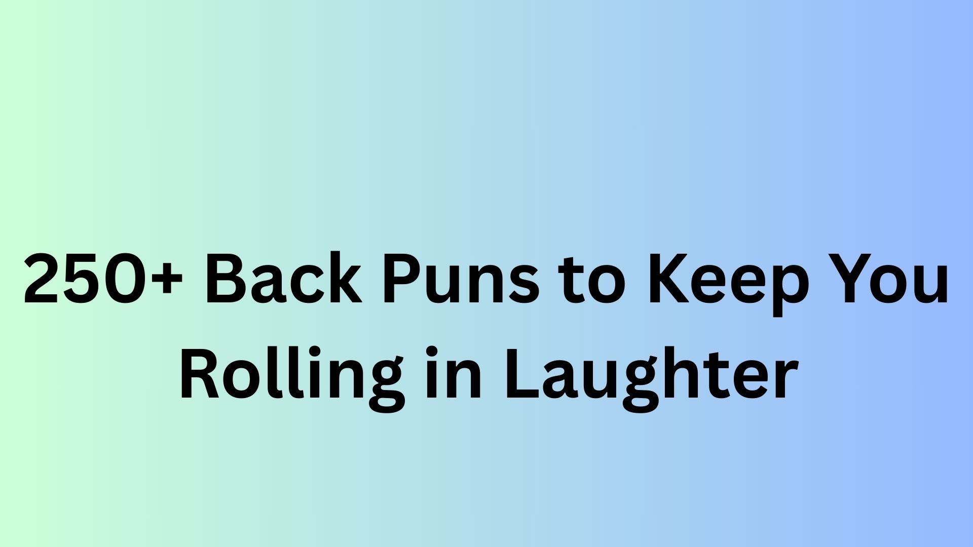 Back Puns