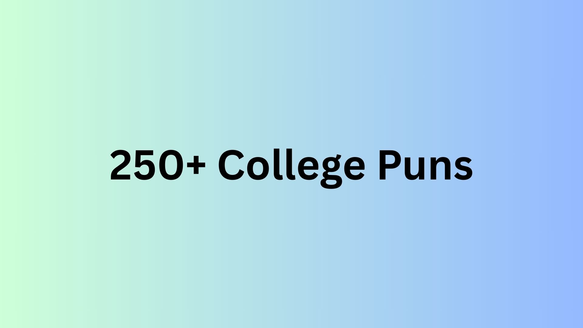 College Puns