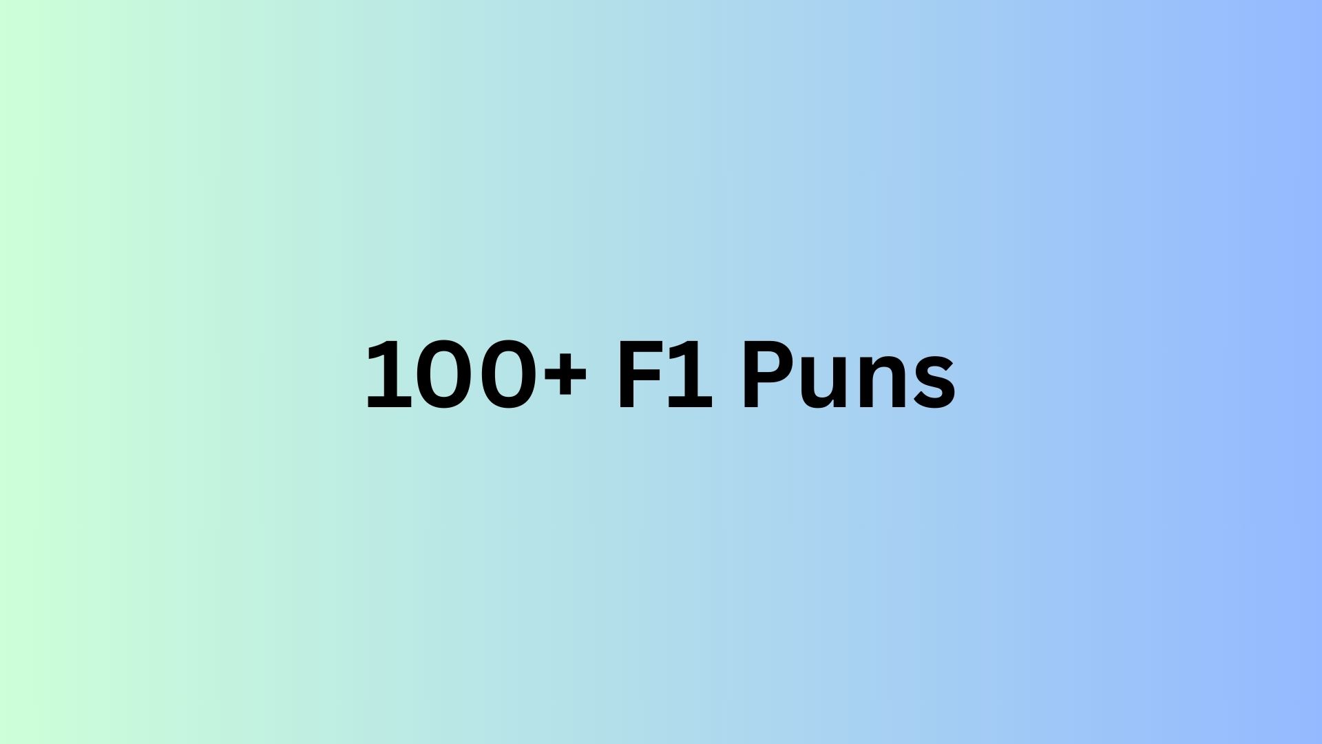 F1 Puns