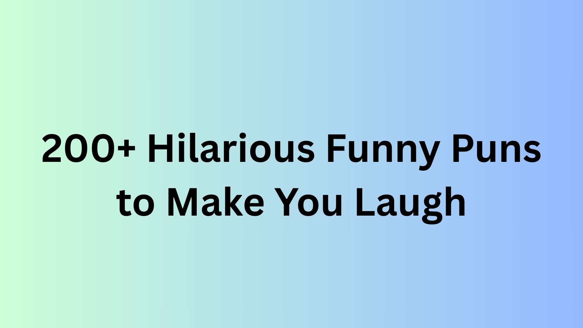 Funny Puns