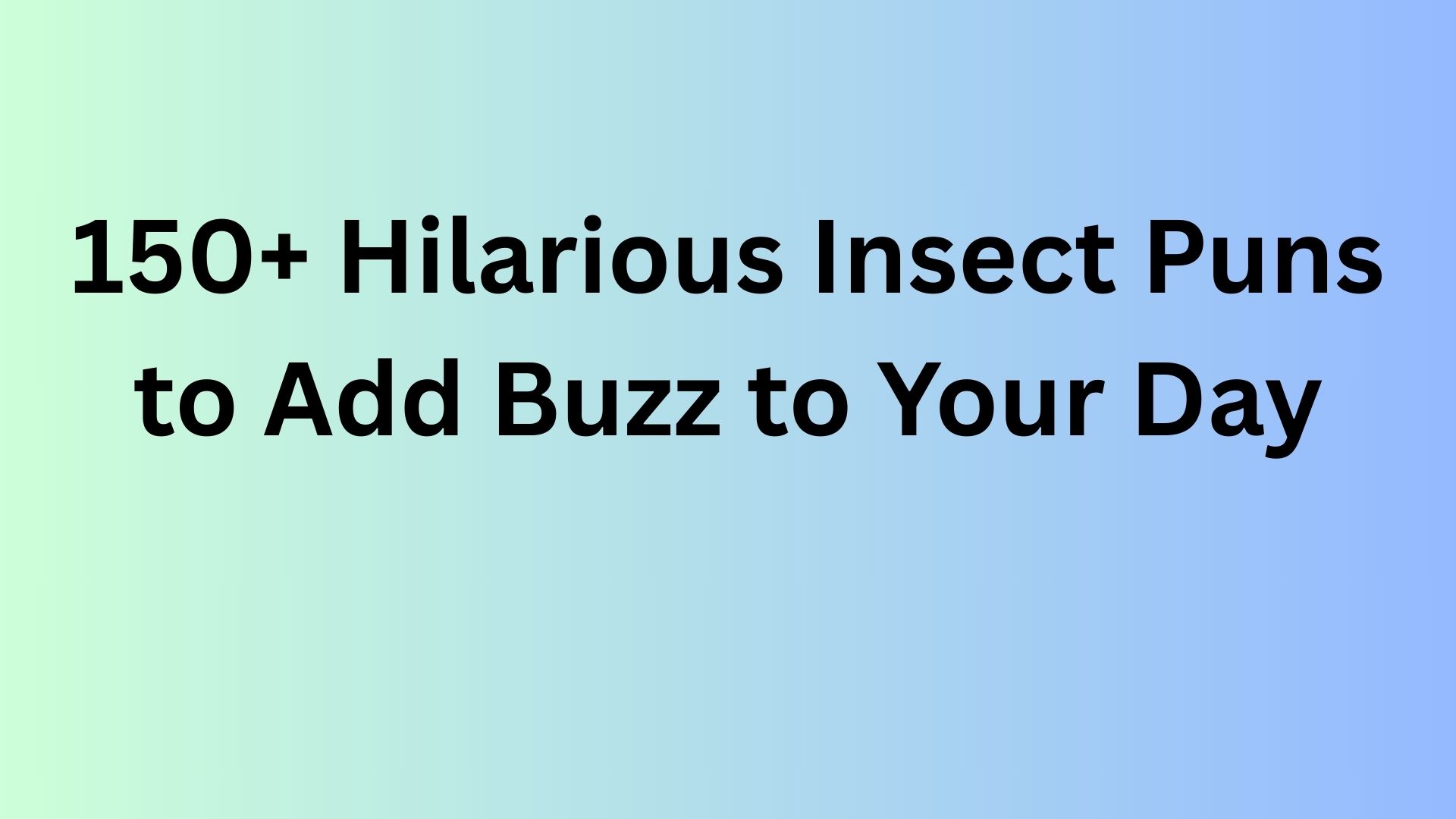 Insect Puns