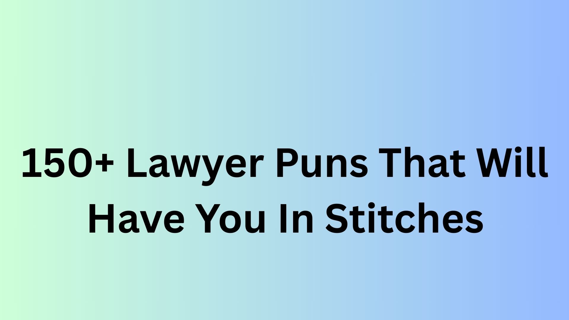 Lawyer Puns