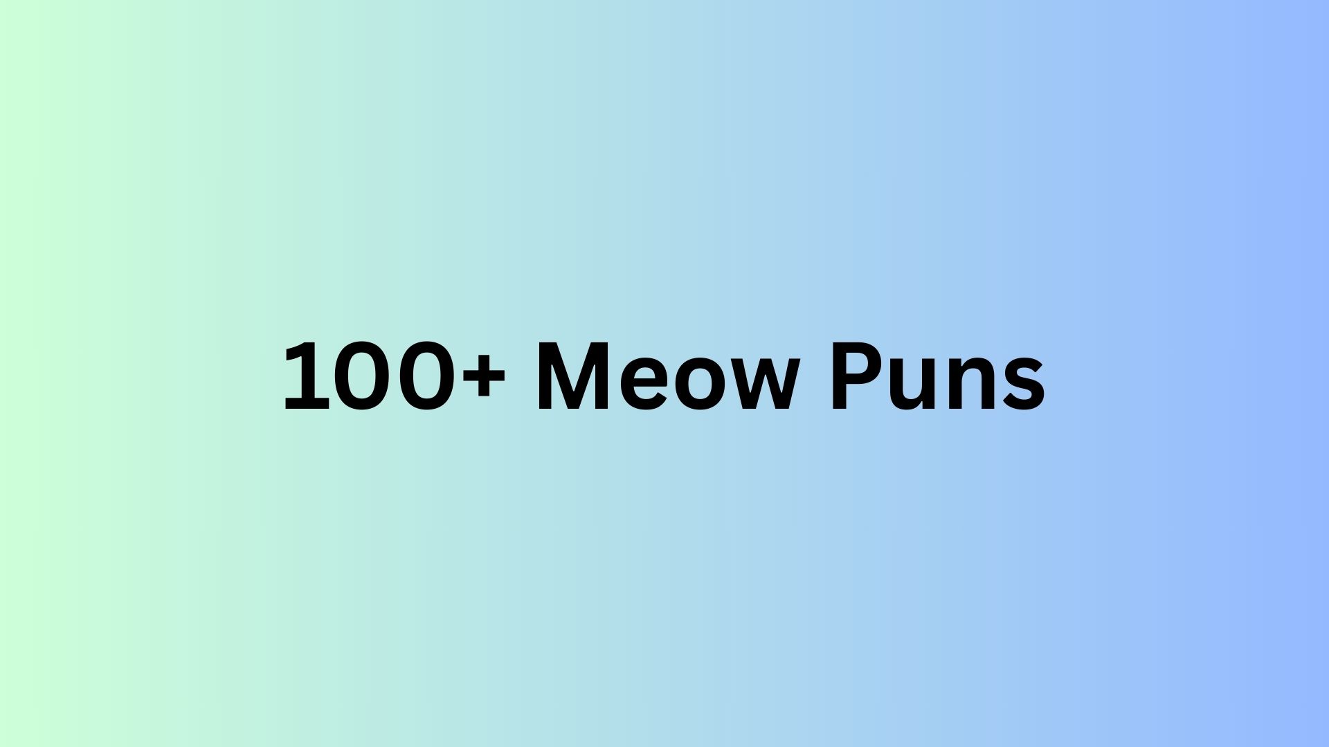 Meow Puns