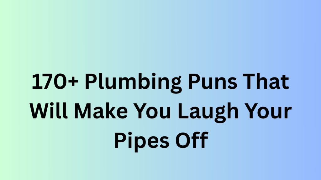 Plumbing Puns