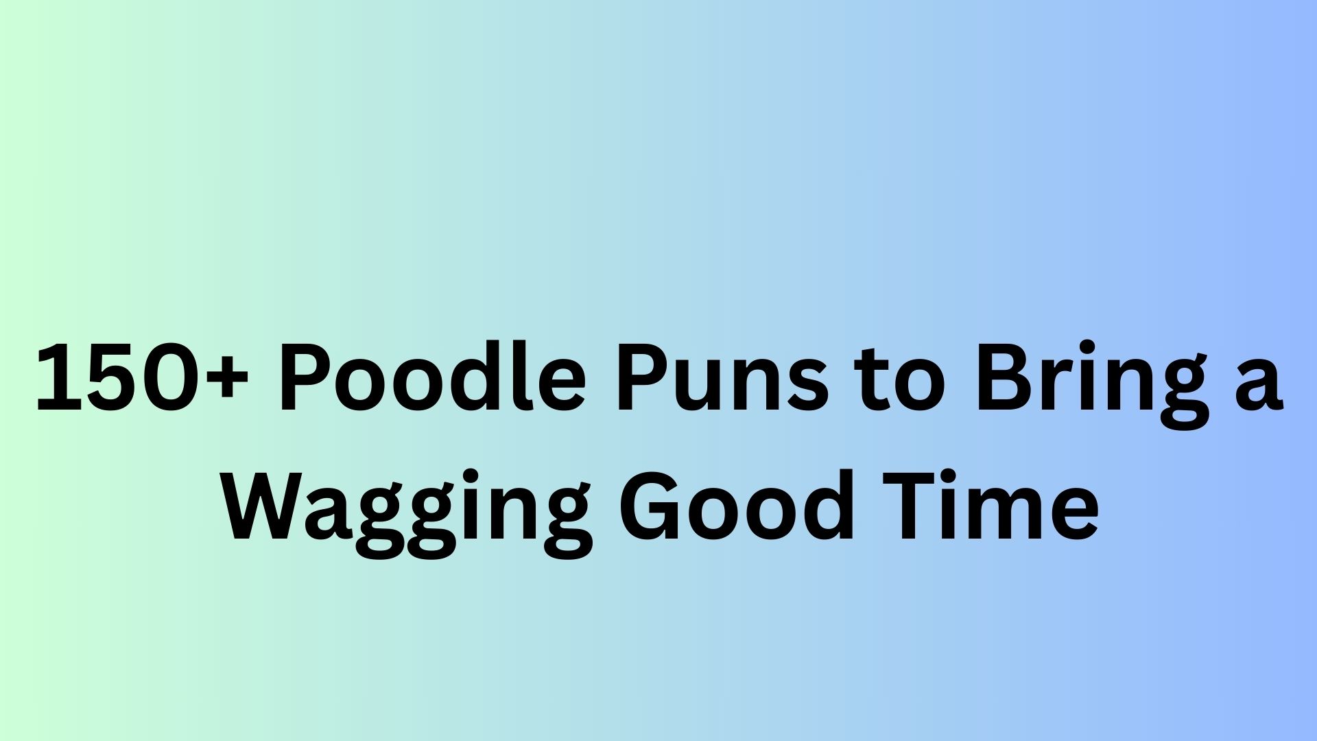 Poodle Puns