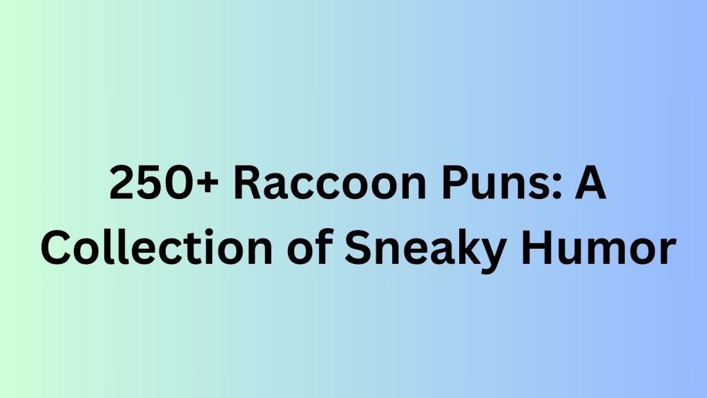 Raccoon Puns