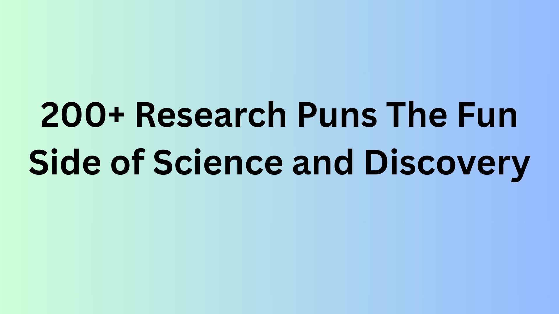 Research Puns