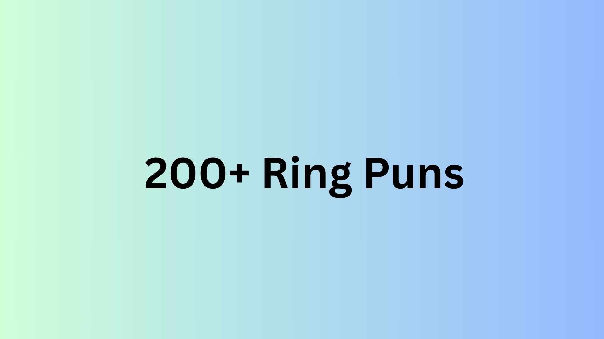 Ring Puns