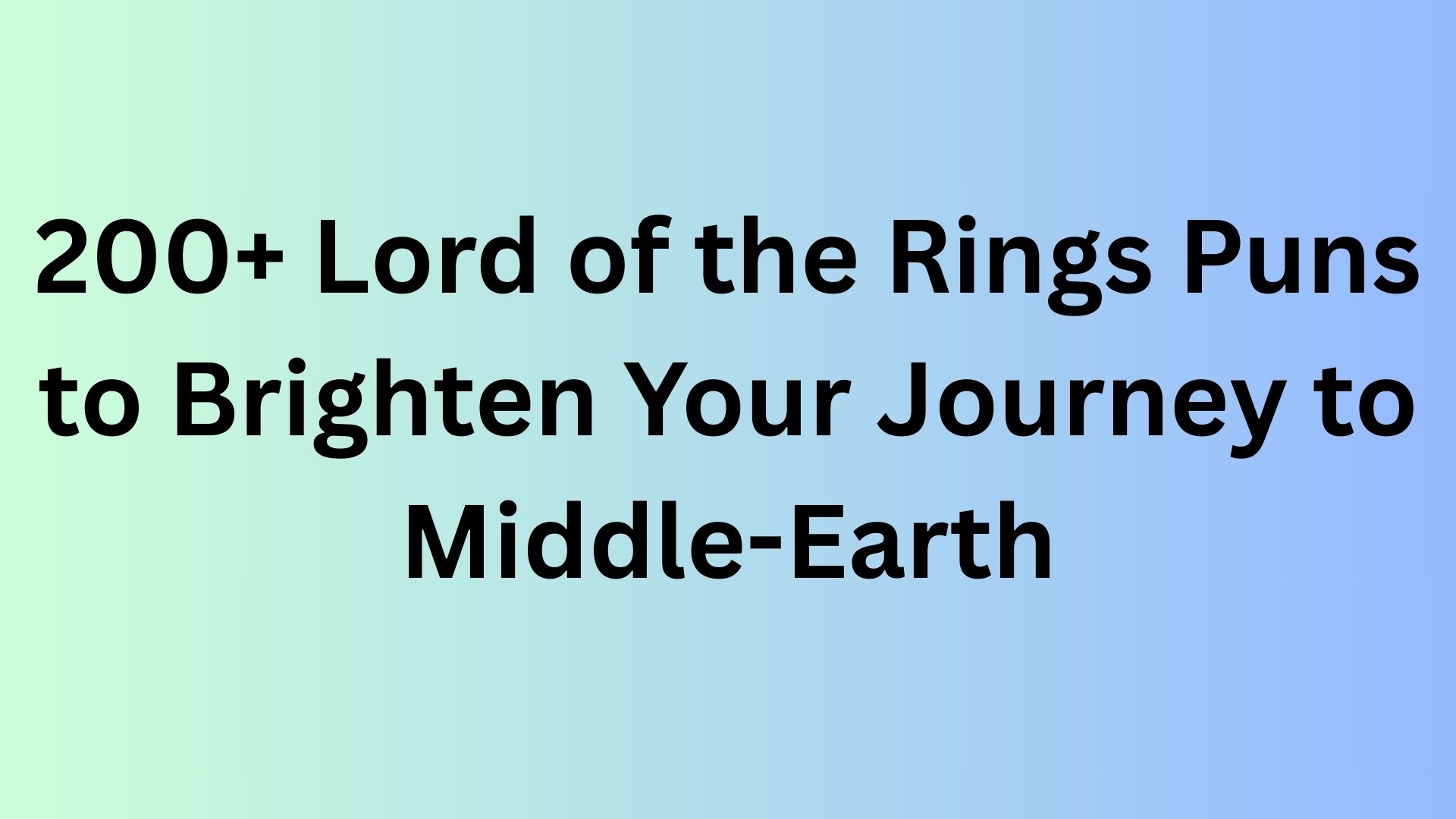 Rings Puns