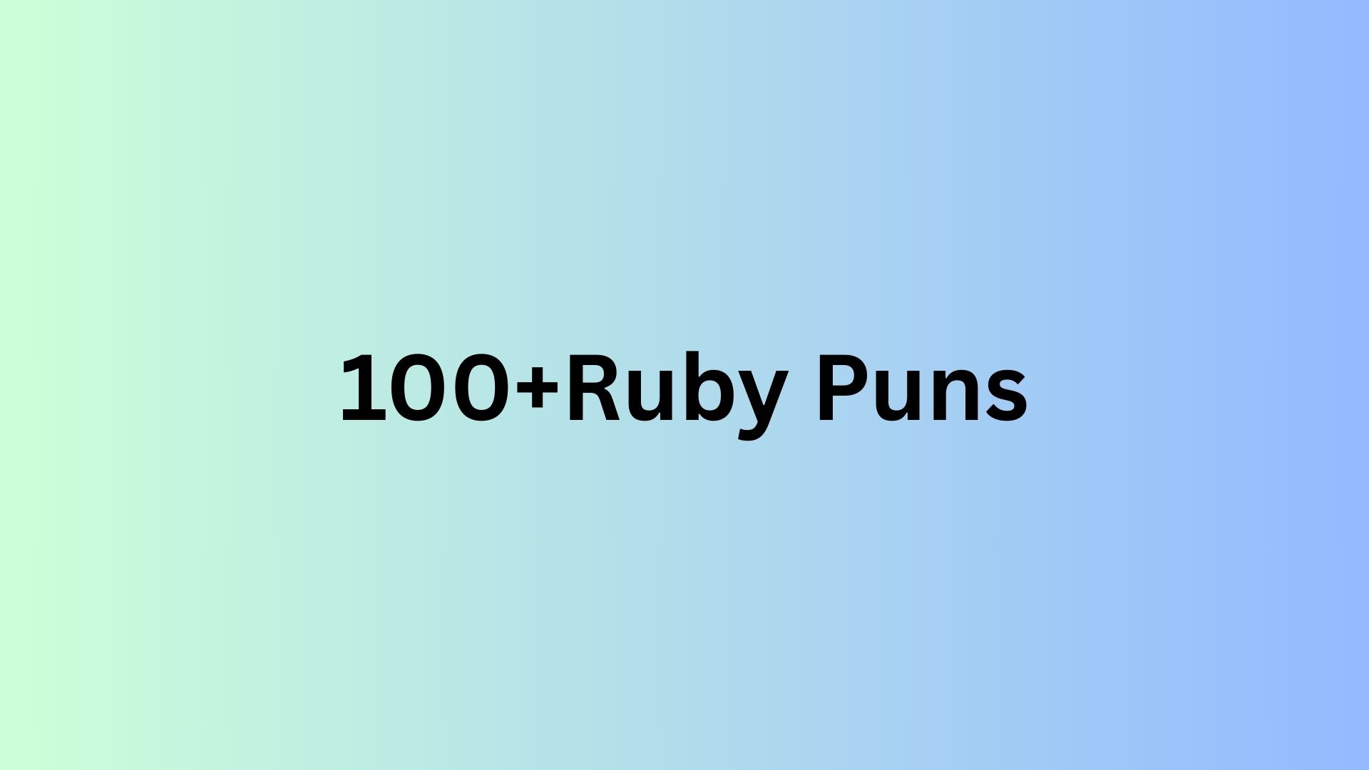 Ruby Puns