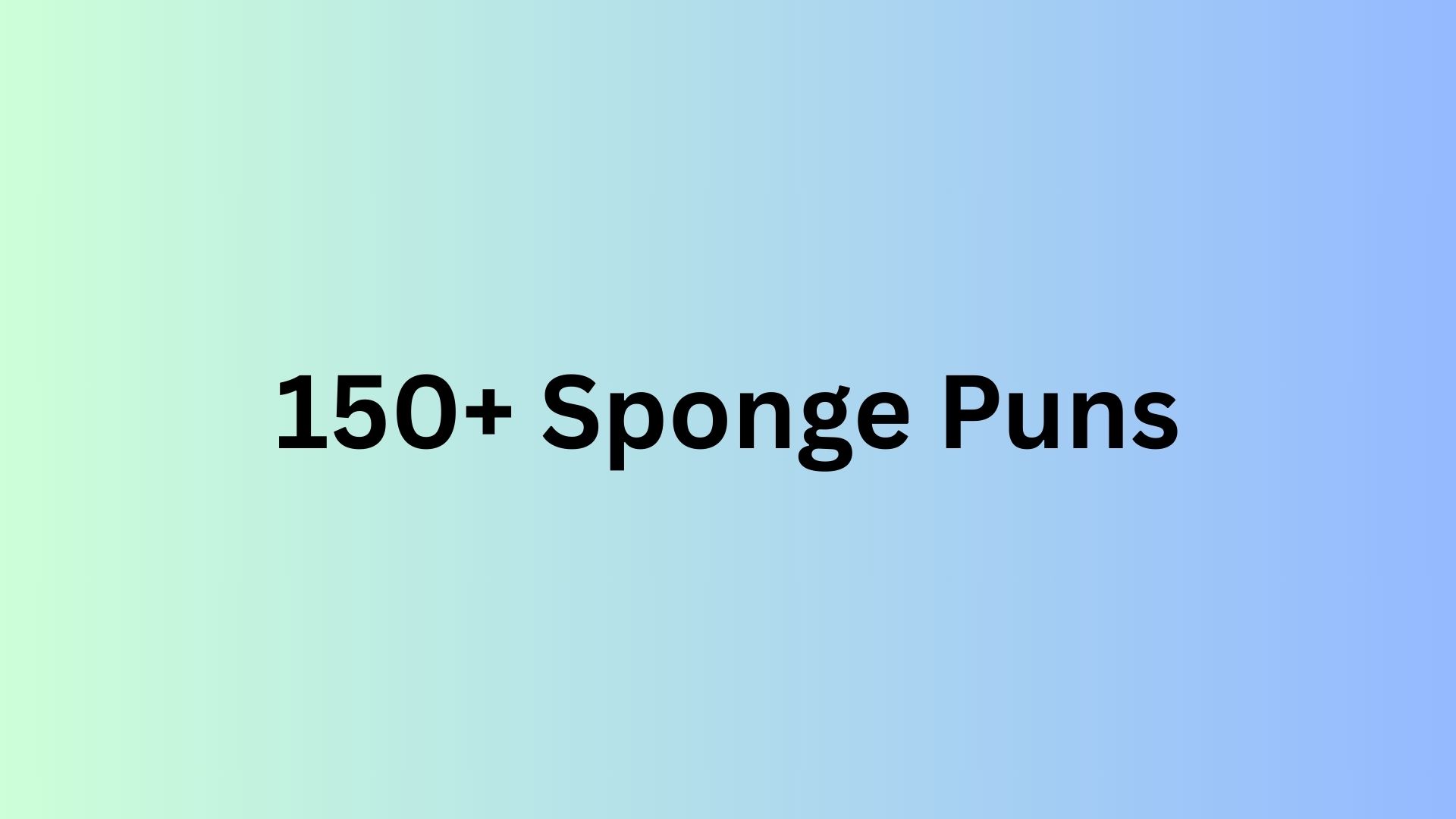 Sponge Puns