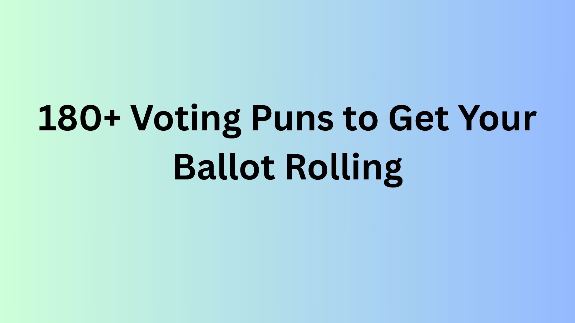 Voting Puns