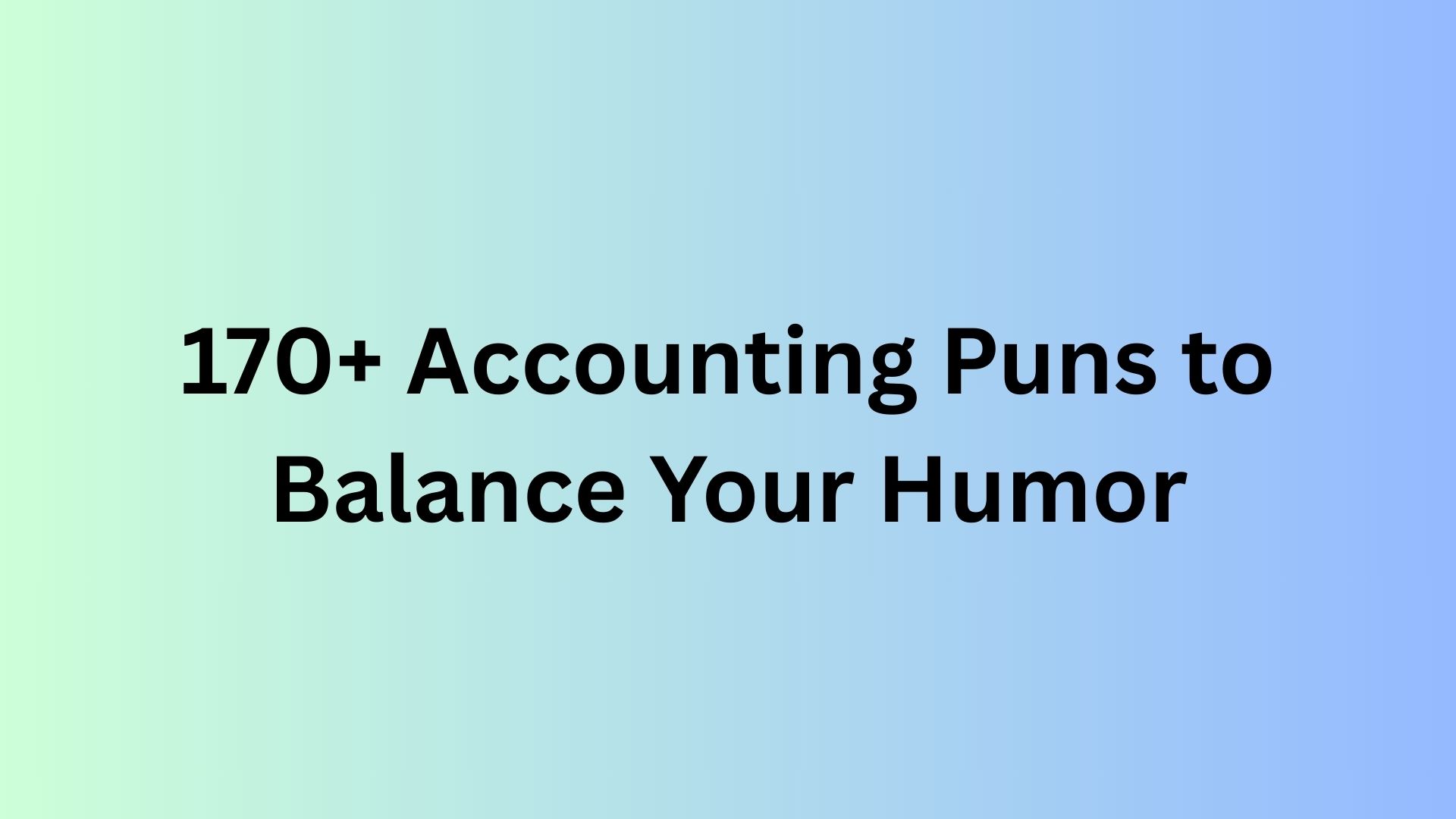 Accounting Puns