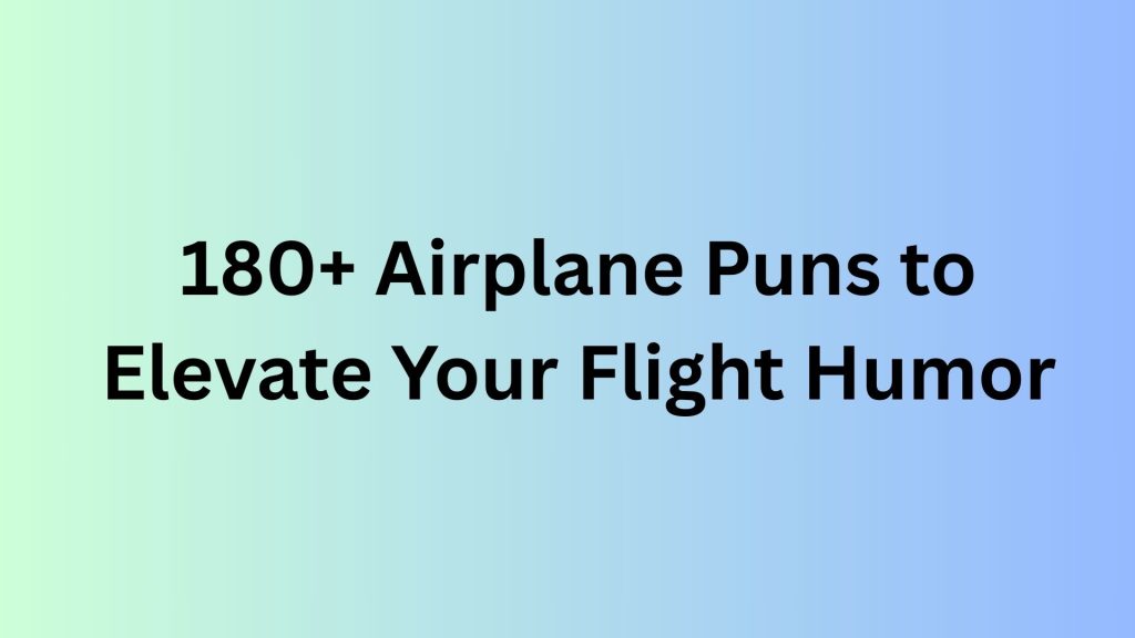 Airplane Puns
