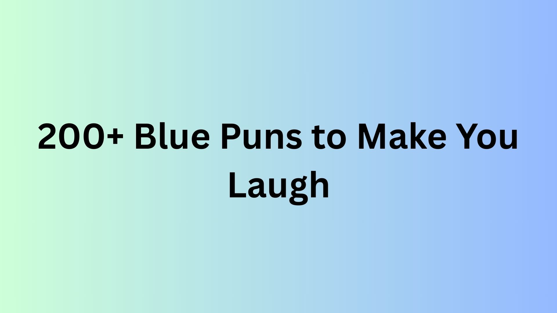 Blue Puns