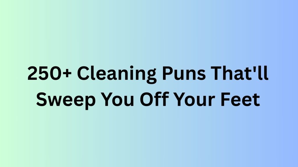 Cleaning Puns