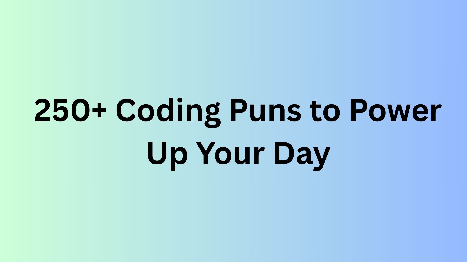 Coding Puns