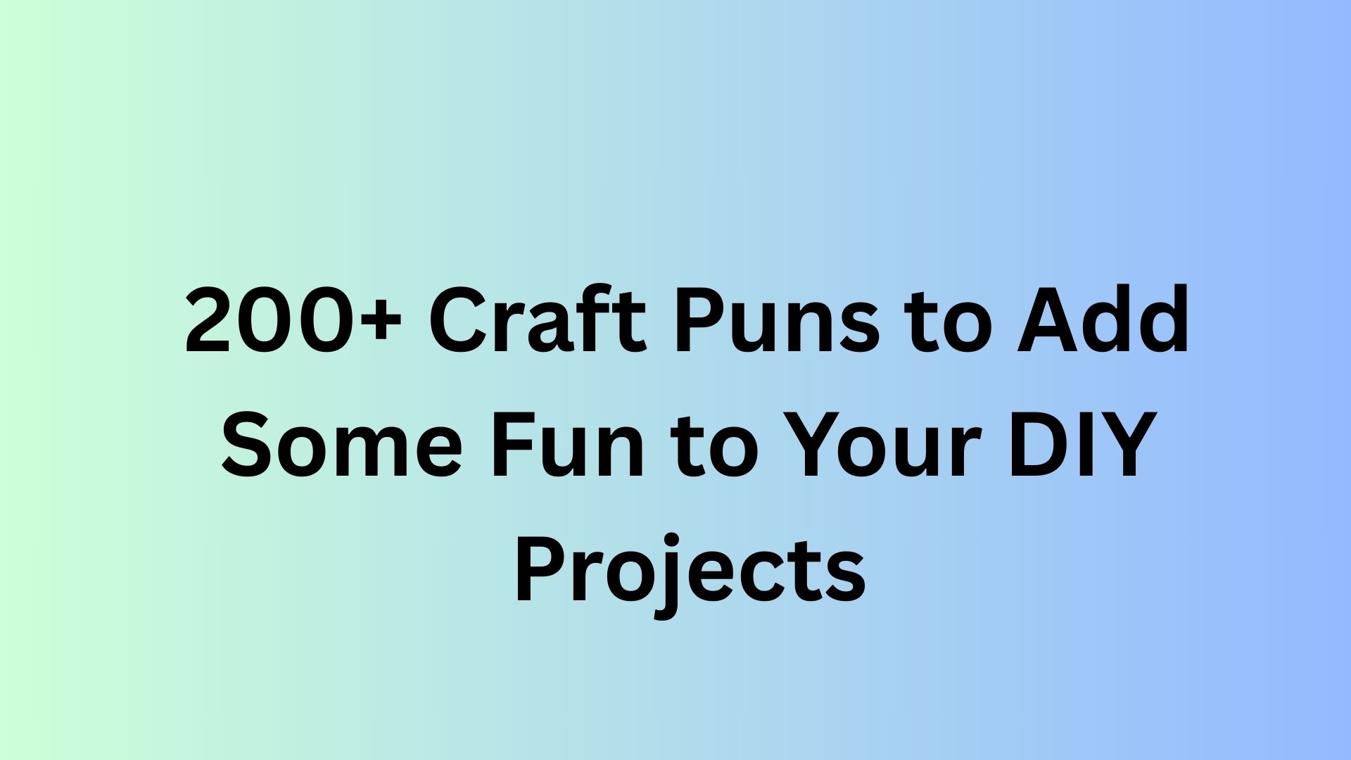 Craft Puns