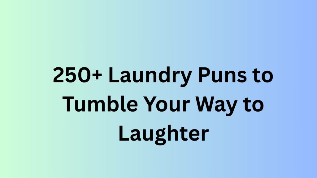 Laundry Puns