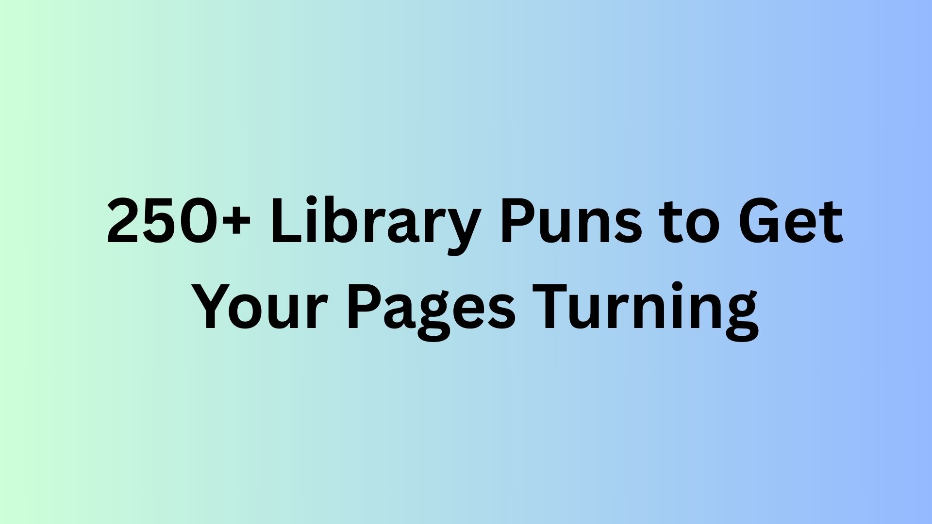 Library Puns