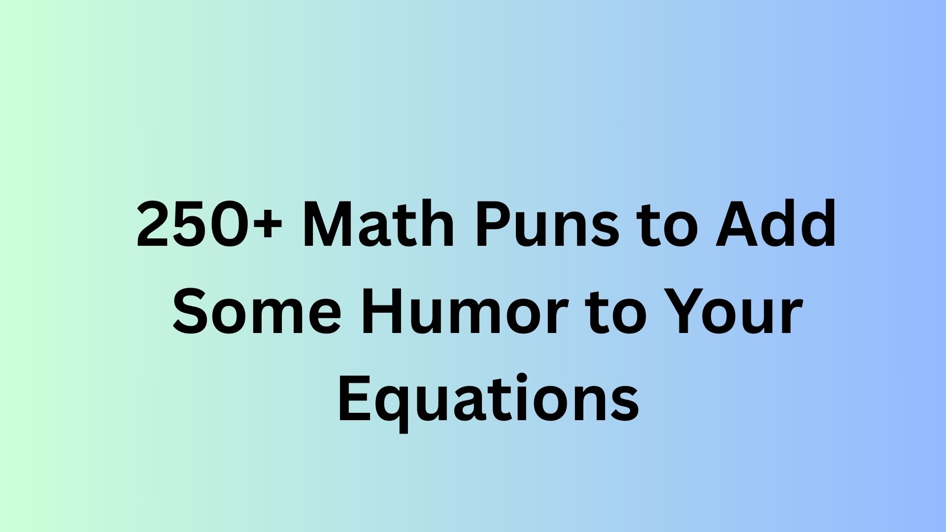 Math Puns