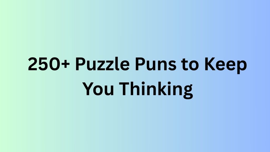 Puzzle Puns
