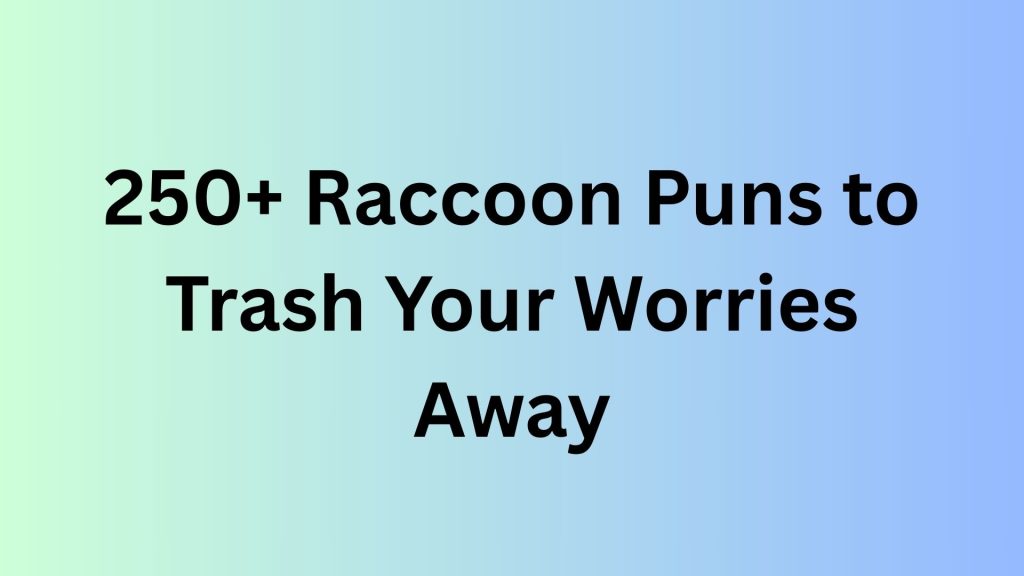 Raccoon puns