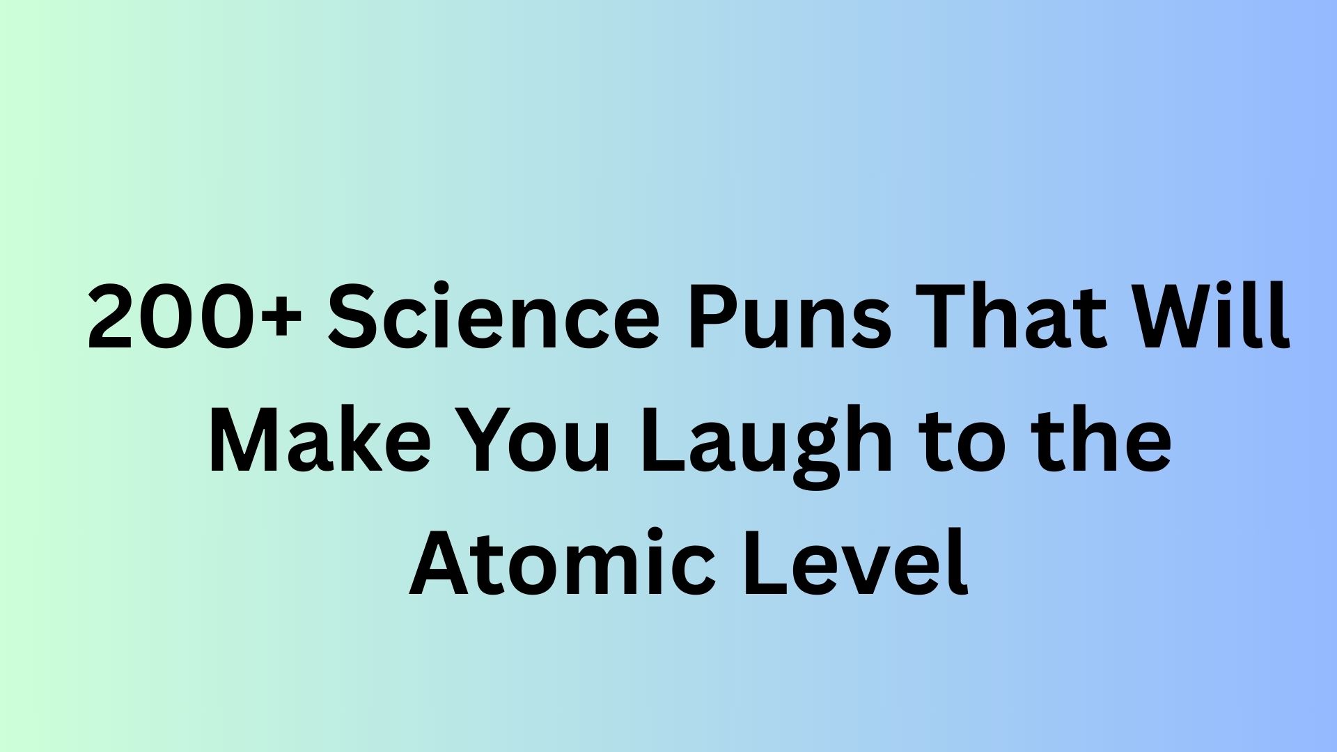 Science Puns