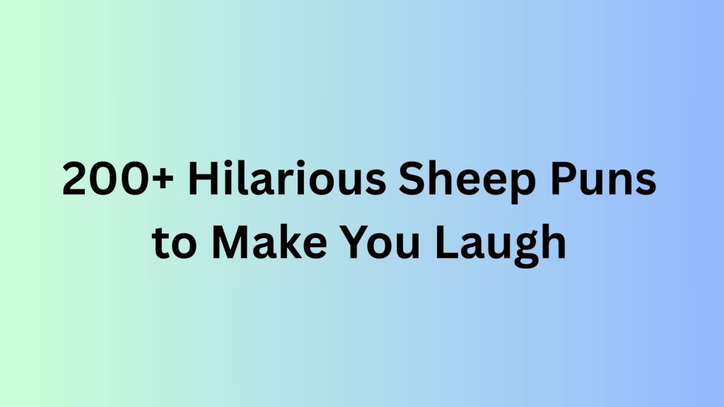 Sheep Puns