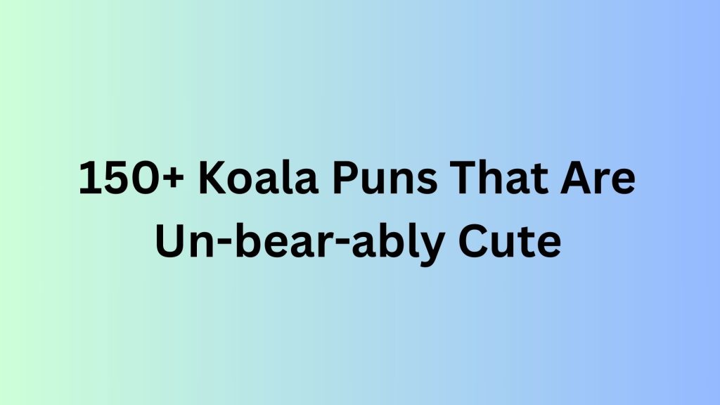 Koala Puns