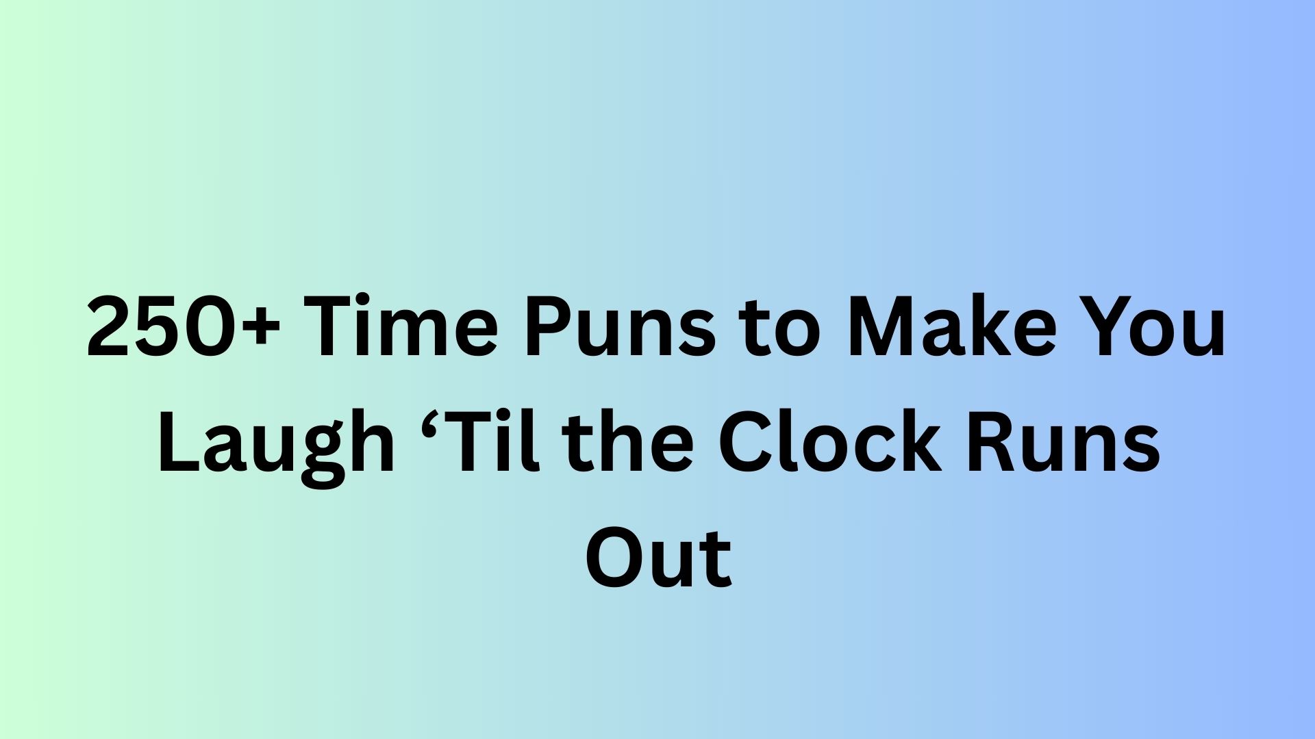 Time Puns